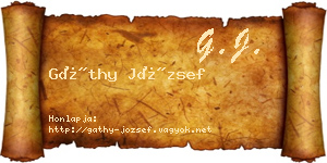 Gáthy József névjegykártya