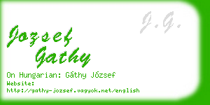 jozsef gathy business card